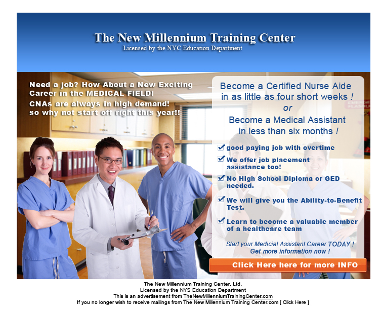 the new millennium training center medical assistant training jobs in medical assistant field